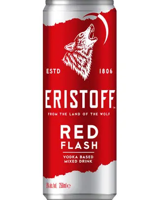 [053319] ERISTOFF RED FLASH 5° CANS 25CL (24-Pack)