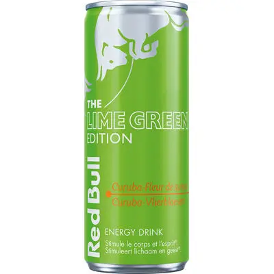 [054034] RED BULL LIME GREEN EDITION CURUBA FLEUR DE SUREAU CANS 25CL X 24